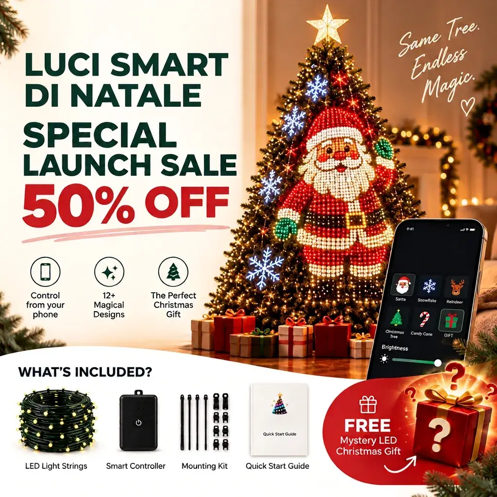 Luci LED Albero di Natale Smart – 400 LED Animati